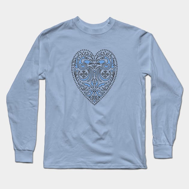 My Heart is in Paradise - Color: Little Boy Blue Long Sleeve T-Shirt by Colette